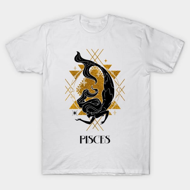 Pisces zodiac sign T-Shirt by Cherubic